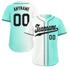 Custom White Green Gradient Fashion Personalized Authentic Baseball Jersey BSBJ01-D0a7aa7