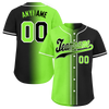 Custom Green Black Gradient Fashion Personalized Authentic Baseball Jersey BSBJ01-D0a709c