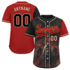 Custom Black Red Skull Fashion Personalized Authentic Baseball Jersey BSBJ01-D017143