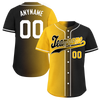 Custom Yellow Black Gradient Fashion Personalized Authentic Baseball Jersey BSBJ01-D0a7a00