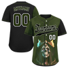 Custom Green Black Skull Fashion Personalized Authentic Baseball Jersey BSBJ01-D017152