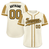 Custom Beige Raglan Sleeves Personalized Authentic Baseball Jersey BSBJ01-D017201