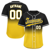 Custom Black Yellow Fade Fashion Personalized Authentic Baseball Jersey BSBJ01-D0a70cc