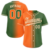 Custom Orange Green Gradient Fashion Personalized Authentic Baseball Jersey BSBJ01-D0a708d