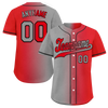 Custom Grey Red Gradient Fashion Personalized Authentic Baseball Jersey BSBJ01-D0a7aad