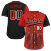 Custom Red Black Skull Fashion Personalized Authentic Baseball Jersey BSBJ01-D017158