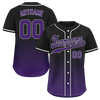 Custom Black Purple Fade Fashion Personalized Authentic Baseball Jersey BSBJ01-D0a70d0