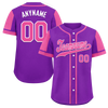 Custom Purple Pink Raglan Sleeves Personalized Authentic Baseball Jersey BSBJ01-D017202