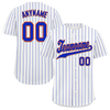 Custom White Classic Style Blue Personalized Authentic Baseball Jersey BSBJ01-bd0fac8