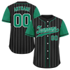 Custom Black Green Stripe Fashion Personalized Authentic Baseball Jersey BSBJ01-D017238