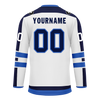 Custom White Blue Personalized Hockey Jersey HCKJ01-D0a70e0