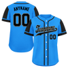 Custom Blue Black Raglan Sleeves Personalized Authentic Baseball Jersey BSBJ01-D017209