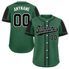 Custom Green Black Raglan Sleeves Personalized Authentic Baseball Jersey BSBJ01-D017207