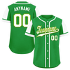 Custom Green White Raglan Sleeves Personalized Authentic Baseball Jersey BSBJ01-D017192