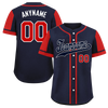 Custom Blue Red Raglan Sleeves Personalized Authentic Baseball Jersey BSBJ01-D017180