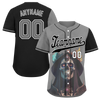 Custom Gray Black Skull Fashion Personalized Authentic Baseball Jersey BSBJ01-D017160