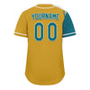 Custom Yellow Cyan Classic Style Personalized Authentic Baseball Jersey UN002-D0b0a00-af