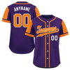 Custom Purple Orange Raglan Sleeves Personalized Authentic Baseball Jersey BSBJ01-D017184