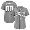 Custom Gray Stripe Fashion Personalized Authentic Baseball Jersey BSBJ01-D017244