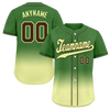 Custom Green Fade Fashion Personalized Authentic Baseball Jersey BSBJ01-D0a70f7