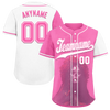 Custom Pink White Skull Fashion Personalized Authentic Baseball Jersey BSBJ01-D017151