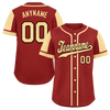 Custom Red Yellow Raglan Sleeves Personalized Authentic Baseball Jersey BSBJ01-D017195