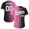 Custom Pink Black Gradient Fashion Personalized Authentic Baseball Jersey BSBJ01-D0a7099