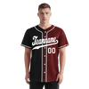 Custom Black Red Gradient Fashion Personalized Authentic Baseball Jersey BSBJ01-D0a7aae