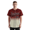 Custom Red Grey Fade Fashion Personalized Authentic Baseball Jersey BSBJ01-D0a70fa