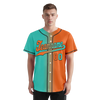 Custom Cyan Orange Gradient Fashion Personalized Authentic Baseball Jersey BSBJ01-D0a7087