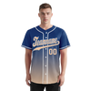 Custom Blue Beige Fade Fashion Personalized Authentic Baseball Jersey BSBJ01-D0a70da