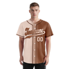 Custom Beige Brown Gradient Fashion Personalized Authentic Baseball Jersey BSBJ01-D0a708e