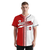 Custom Red White Gradient Fashion Personalized Authentic Baseball Jersey BSBJ01-D0a7aa9