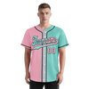 Custom Pink Cyan Gradient Fashion Personalized Authentic Baseball Jersey BSBJ01-D0a708b