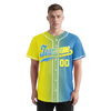 Custom Yellow Blue Gradient Fashion Personalized Authentic Baseball Jersey BSBJ01-D0a7aa0