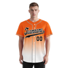 Custom Orange White Fade Fashion Personalized Authentic Baseball Jersey BSBJ01-D0a70dd