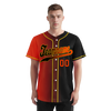 Custom Orange Black Gradient Fashion Personalized Authentic Baseball Jersey BSBJ01-D0a7aa8