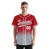 Custom Red Grey Fade Fashion Personalized Authentic Baseball Jersey BSBJ01-D0a70bb