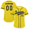 Custom Yellow Classic Style Black Personalized Authentic Baseball Jersey UN002-bd0b00d8-b7