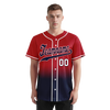 Custom Red Blue Fade Fashion Personalized Authentic Baseball Jersey BSBJ01-D0a70bc