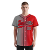 Custom Grey Red Gradient Fashion Personalized Authentic Baseball Jersey BSBJ01-D0a7aad