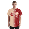 Custom Beige Red Gradient Fashion Personalized Authentic Baseball Jersey BSBJ01-D0a708f