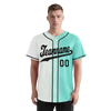 Custom White Green Gradient Fashion Personalized Authentic Baseball Jersey BSBJ01-D0a7aa7