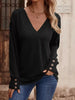 V-Neck Long Sleeve T-Shirt by Simply Love