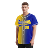 Custom Yellow Blue Gradient Fashion Personalized Authentic Baseball Jersey BSBJ01-D0a7098