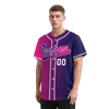 Custom Pink Blue Gradient Fashion Personalized Authentic Baseball Jersey BSBJ01-D0a7aab