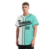 Custom White Green Gradient Fashion Personalized Authentic Baseball Jersey BSBJ01-D0a7aa7