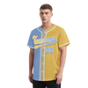 Custom Blue Yellow Gradient Fashion Personalized Authentic Baseball Jersey BSBJ01-D0a7079