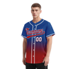 Custom Blue Red Fade Fashion Personalized Authentic Baseball Jersey BSBJ01-D0a70bd