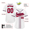 Custom White Classic Style Red Personalized Authentic Baseball Jersey BSBJ01-bd0facb